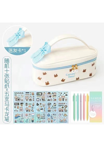 Kalem Kutusu Japon Büyük Kapasiteli Kızlar Sevimli Girly Kalp Kırtasiye Kalem Kutusu (Yurt Dışından)