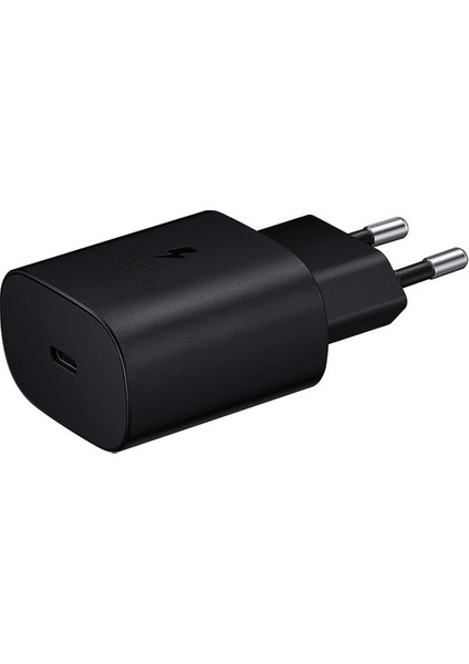 Samsung Galaxy M32 Fast Charging 25W Type-C Çıkışlı Kablolu Şarj Aleti Siyah(Samsung Türkiye Garantili)