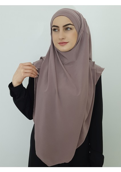 Sufle Hazır Baglamalı Peceli Büyük Esarp Hıjap Hac ve Umre Icın Uygun