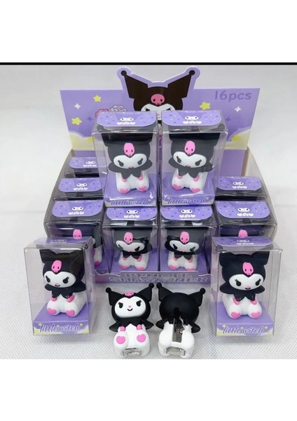 Piraye Gift Hello Kitty Kuromi 2 Li Silgi Kalem Traş  Set