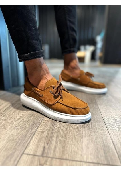 Knack Yüksek Taban Mevsimlik Süet Ayakkabı 009 Taba