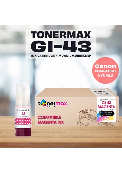 Canon Gı-43 / 4680C001 Kırmızı Muadil Mürekkep / Pixma G540 / G640