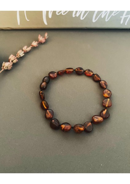 Yetişkin Damla Kehribar Bileklik