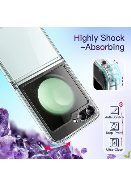 Galaxy Z Flip 5 Çift Parça Transparan Kapak Kılıf