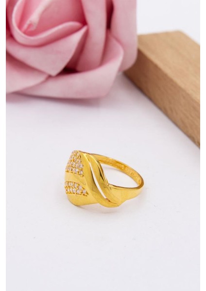 22 Ayar Altın Yüzük Kalemli Işlemeli Taşlı Kadın Yüzük fiyatları