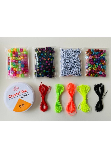 NO:181 Harf Boncuk Takı Yapım Seti