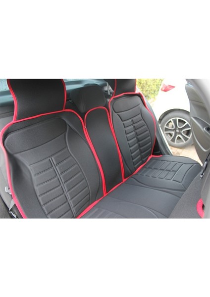 Fresh Start kia Sephia Uyumlu Lüx Oto Koltuk Minderi Ön Arka 5'li Set Star Five Serisi Siyah Kırmızı fırsatları
