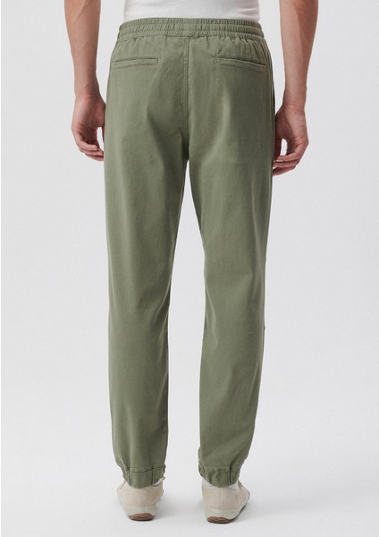 Erkek Beli Lastikli Yeşil Jogger Pantolon 000169-71559