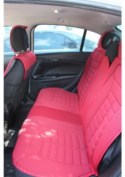 Fresh Start Honda Cr-V Uyumlu Lüx Oto Koltuk Minderi Ön Arka 5'li Set Star Five Serisi Kırmızı 97-18 modelleri