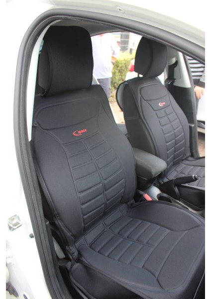 Fresh Start ford Focus 2 Uyumlu Lüx Oto Koltuk Minderi Ön Arka 5'li Set Star Five Serisi Siyah modelleri