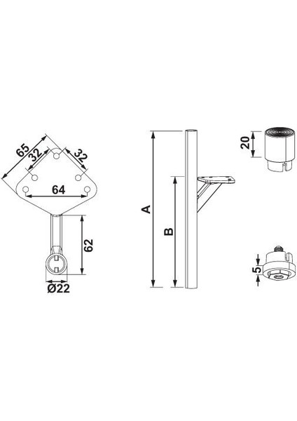 Lungo Mobilya Ayağı, Mat Siyah 140 mm fiyatları