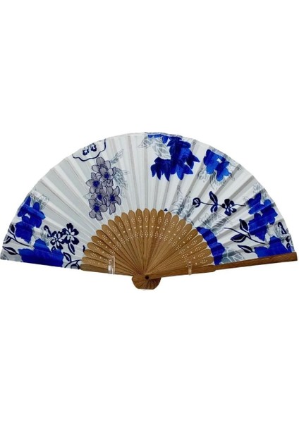 Japon Bambu Kumaş Yelpaze Çanta Boy Stant Hediyeli No.53