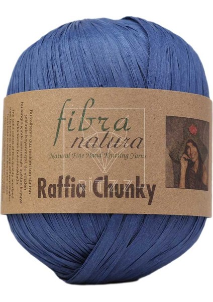Fibra Natura Raffia Chunky 114-13 Mavi