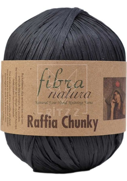 Fibra Natura Raffia Chunky 114-22 Siyah