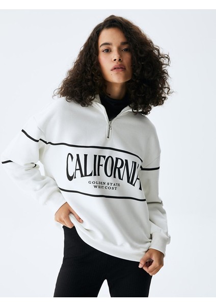 Ltb CAYENE Baskılı Kadın Sweatshirt