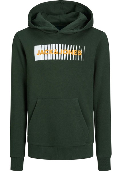 Baskılı Erkek Çocuk Koyu Yeşil Sweatshirt Jjecorp Logo modelleri