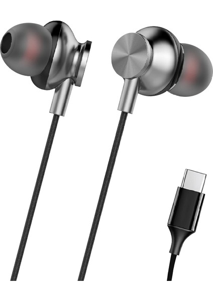 H341 Type-C Stereo Kulak Içi Kablolu Kulaklık