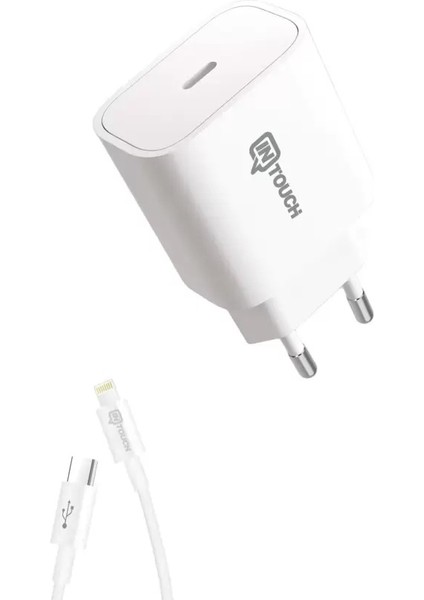 Smarty 20W Usb-C Hızlı Şarj Adaptörü ve Usb-C Lightning Kablo