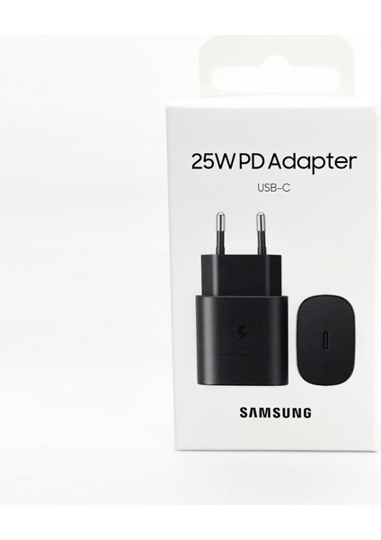 Samsung Galaxy S23 Plus Type-C Fast Şarj Adaptörü 25W Siyah (Samsung Türkiye Garantili)