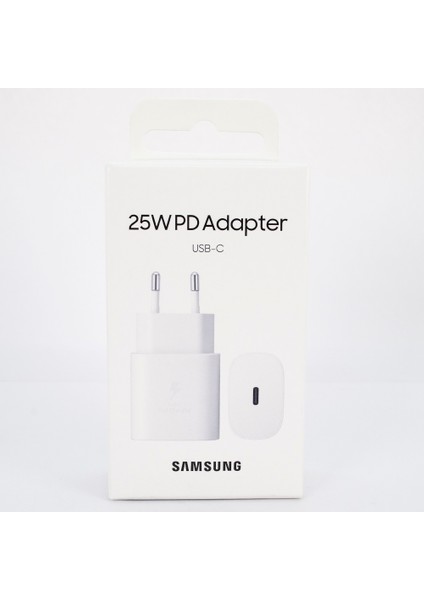 Samsung Galaxy S23 Ultra Type-C Fast Şarj Adaptörü 25W Beyaz (Samsung Türkiye Garantili)