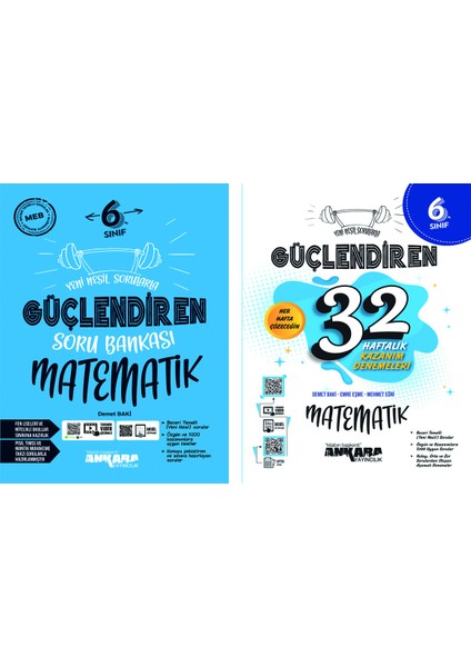 6.Sınıf Matematik Güçlendiren Soru Bankası 32 Haftalık Güçlendiren Kazanım Denemesi