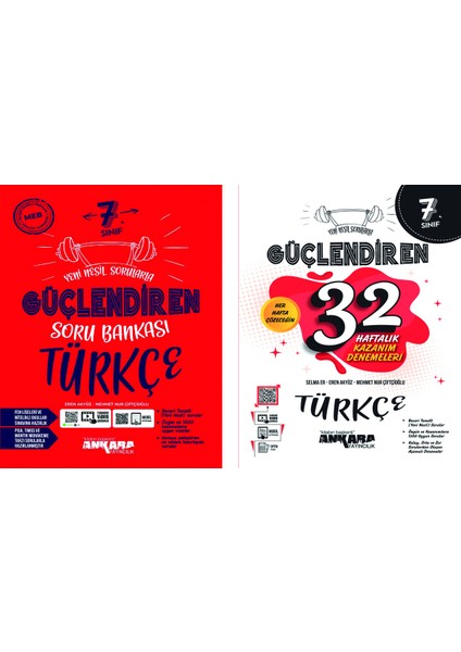7.Sınıf Türkçe Güçlendiren Soru Bankası 32 Haftalık Güçlendiren Kazanım Denemesi
