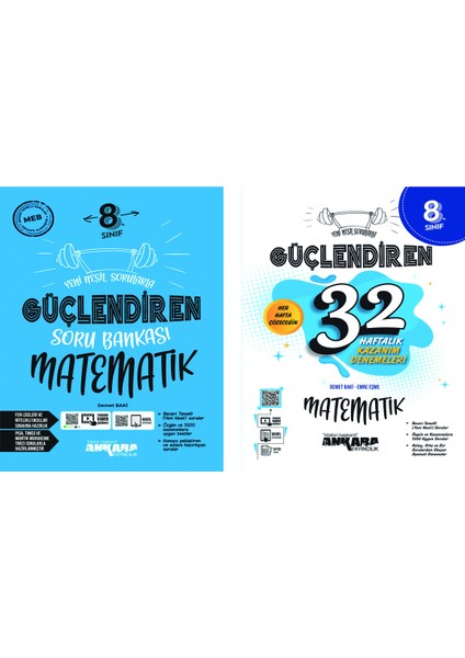 8.Sınıf Matematik Güçlendiren Soru Bankası 32 Haftalık Güçlendiren Kazanım Denemesi