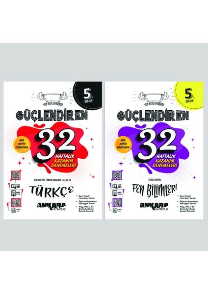 5.Sınıf Türkçe + Fen Bilimleri 32 Haftalık Güçlendiren Kazanım Denemesi Seti