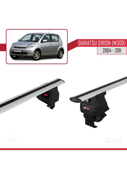 Daihatsu Sirion (M300) 2004-2011 Arası ile Uyumlu Ace-4 Ara Atkı Tavan Barı Gri fırsatları