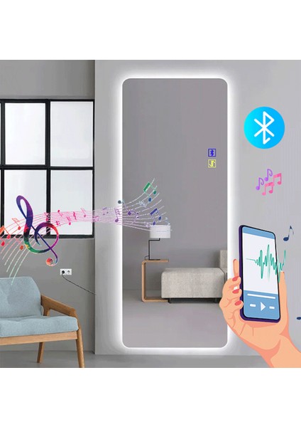 Bluetootlu Ledli Dokunmatik Tuşlu Boy Aynası 50X150(H)CM fiyatları