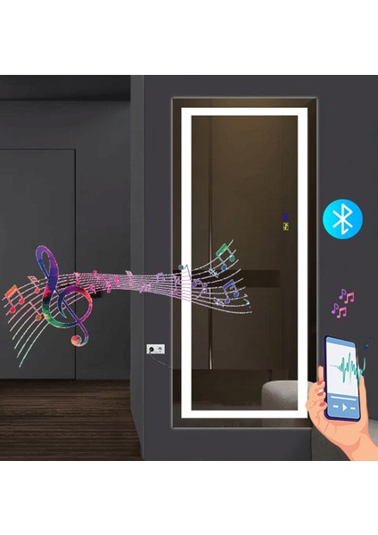 Bluetootlu Kumlama Ledli Dokunmatik Tuşlu Boy Aynası 50X150(H)CM fiyatları