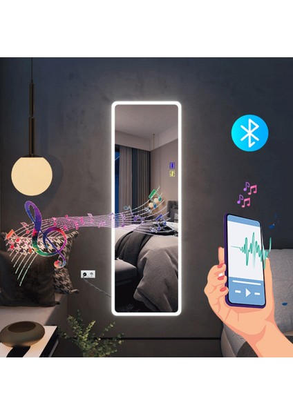 Bluetootlu Kumlama Ledli Dokunmatik Tuşlu Boy Aynası 50X150(H)CM