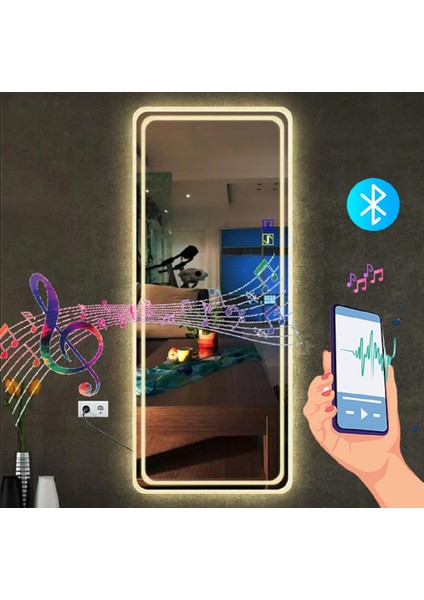 Bluetootlu Kumlama Ledli Dokunmatik Tuşlu Boy Aynası 50X150(H)CM fiyatları