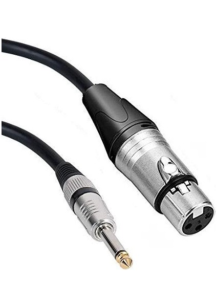 6.3 mm Mono To Xlr Dişi Mikrofon Kablosu 10 Metre