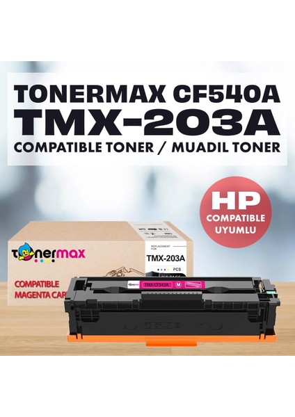 Hp 203A CF540A / Hp Color Laserjet M280NW Muadil Toner Takım modelleri