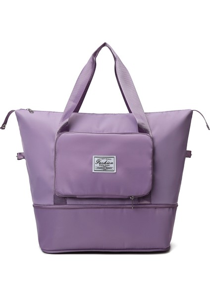 Katlanabilir Büyük Kapasiteli Kısa Mesafe Seyahat Çantası Kuru ve Islak Ayırma Spor Çantası (Yurt Dışından)