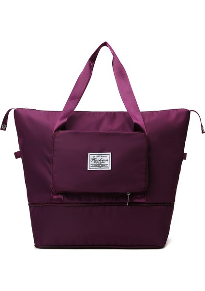 Katlanabilir Büyük Kapasiteli Kısa Mesafe Seyahat Çantası Kuru ve Islak Ayırma Spor Çantası (Yurt Dışından)