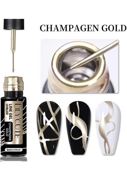 Metalik Nail art çizim ojesi CHAMPAGEN GOLD (56567)