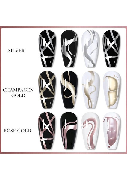 Metalik Nail art çizim ojesi CHAMPAGEN GOLD (56567) modelleri