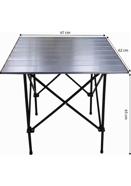 Alüminyum Katlanır Masa Balkon-Bahçe-Kamp-Piknik Masası (Taşıma Çantalı)