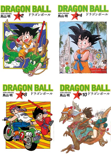 Dragon Ball 1&2 - 3&4 - 7&8 - 9&10. Ciltler 4'lü Manga Seti - Akira Toriyama