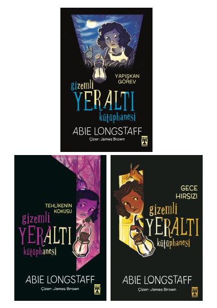 Gizemli Yeraltı Kütüphanesi 3 Kitap Set - Abie Longstaff - Abie Longstaff