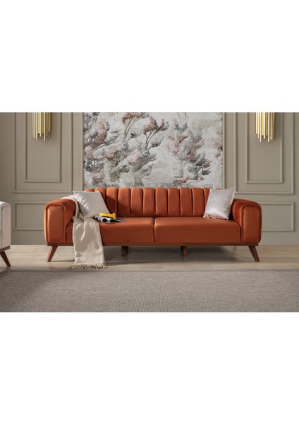 Perla Sofa Velar Yataklı Koltuk Takımı Kiremit