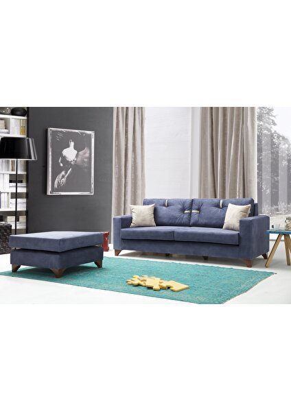 Perla Sofa Comfort Köşe Koltuk Takımı Mavi