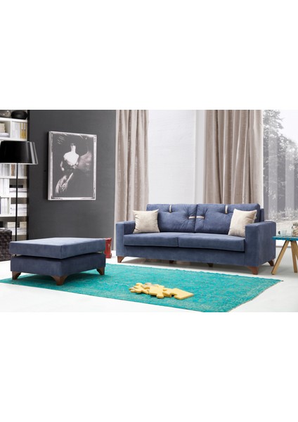 Perla Sofa Comfort Köşe Koltuk Takımı Mavi