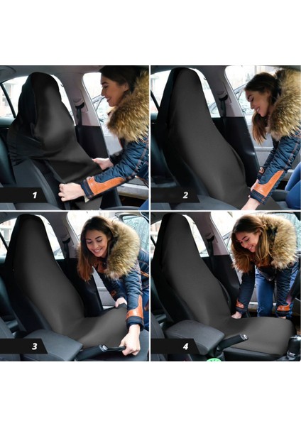 Seat Toledo Uyumlu Oto Koltuk Servis Kılıfı Ön ve Arka 4 Parça Takım indirimleri