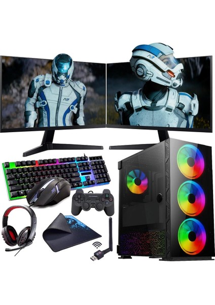 Intel I3 13100F 16GB 1tb M2 8gb RTX3050 Çift 24" Mon. (Gaming Set)