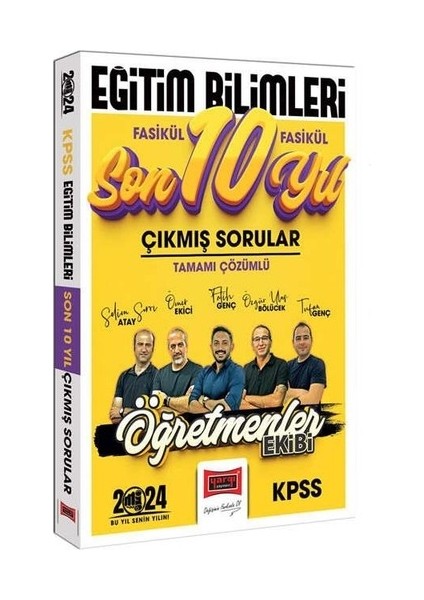 2024 KPSS Eğitim Bilimleri Öğretmenler Ekibi Tamamı Çözümlü Fasikül Fasikül Çıkmış Sorular Son 10 Yıl