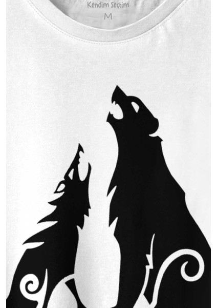 Bear And Wolf God Of War Ragnarök Kısa Kollu Baskılı Erkek T-Shirt Unisex Tişört fiyatları
