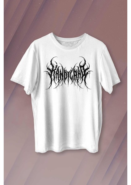 Gotik Kandyland Logo Candy Gothic Siyah Baskılı Siyah T-Shirt Unisex Tişört